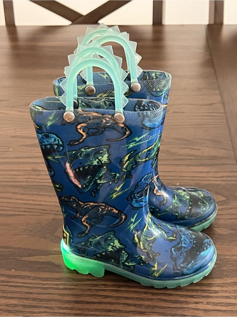 Western Chief  Blue Dino Rain Boots - Lightweight Waterproof Boots